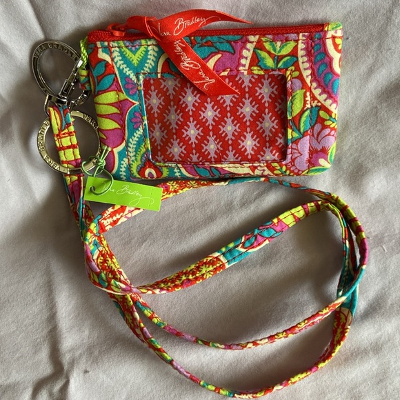 Vera Bradley Multicolor ID Case and Lanyard - Picture 3 of 6